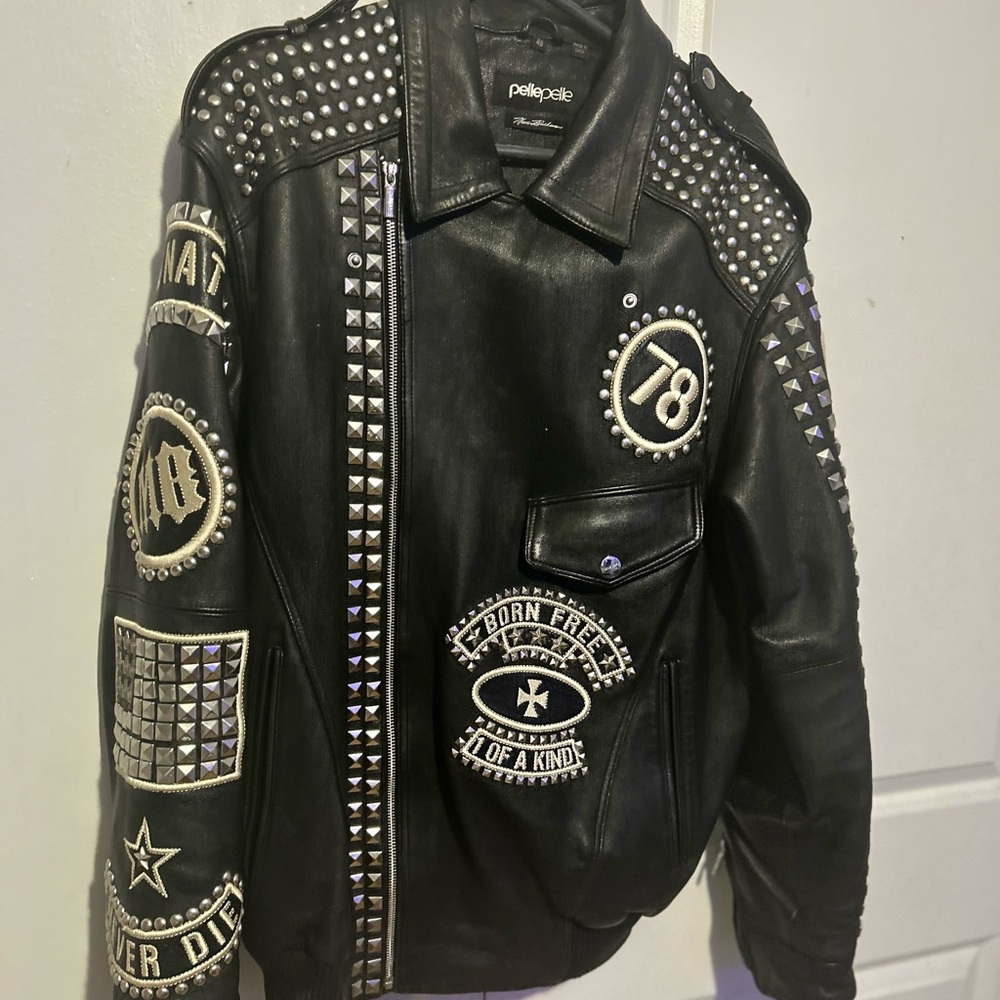Pelle Pelle Black Studded Leather Jacket